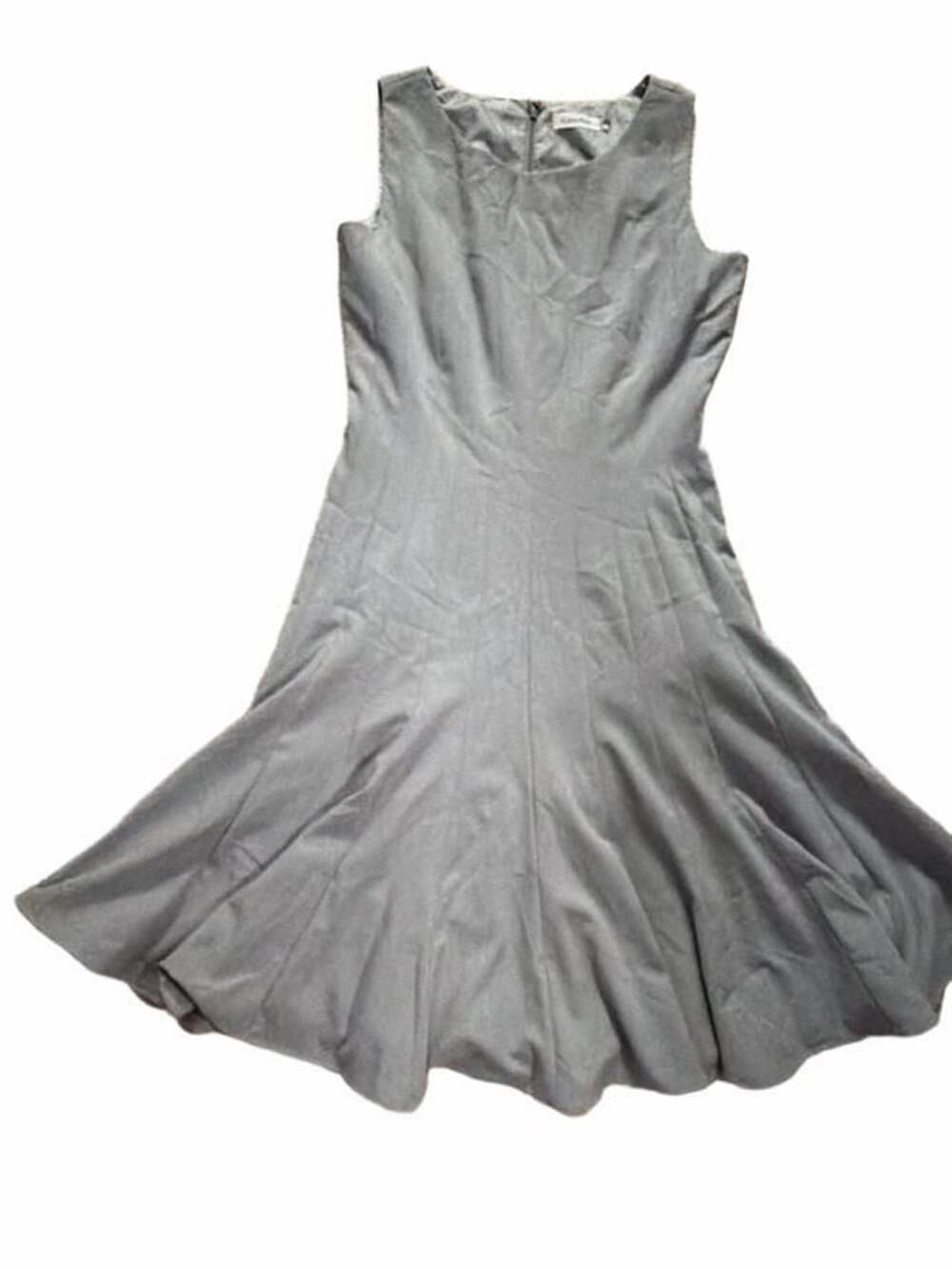 Calvin Klein Gray Fit and Flare Sleeveless Dress Size 6